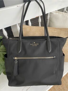 Kate Spade Chelsea Travel Tote Bag with Luggage Sleeve in Black Nylon